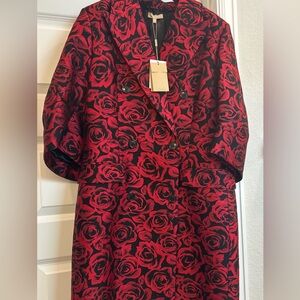 Michael Kors Rose Jacquard Jacket Size 12